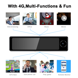 3 máy ảnh xe máy ảnh 4G Android 10.88 "IPS xe gương Video Recorder GPS ADAS 2G + 32G FHD 1080P Dashcam Rear View gương - Product Image 6