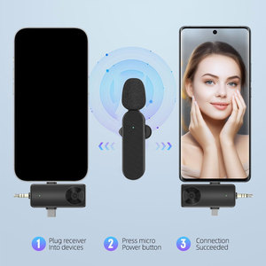 Không Dây Tốt Nhất Lavalier <span class=keywords><strong>Microphone</strong></span> H18 Tiếng Ồn Hủy Bỏ Phát Trực Tiếp Ghi Âm <span class=keywords><strong>Microphone</strong></span> Ve Áo Mic Cho Điện Thoại Di Động Và Máy Ảnh - Product Image 4