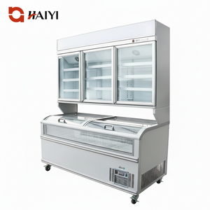 Vitrine Réfrigérée Commerciale Combinée avec Congélateur et 3 Portes Vitrées pour Supermarché - Product Image 1