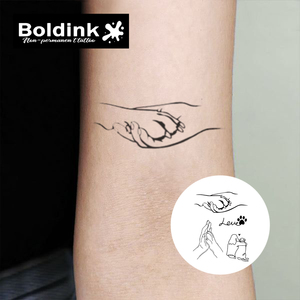 <span class=keywords><strong>Tatuaggio</strong></span> Semipermanente Boldink Nero a Forma di Zampa di <span class=keywords><strong>Cane</strong></span>, Mano Umana, Braccio, per Body Art, Impermeabile, Lunga Durata 2 Settimane, Inchiostro Jagua - Product Image 3