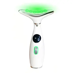 Privats LOGO LED Therapie Face-Lifting Maschine Auge Gesichtshals Massage Anti-Aging Falten Haut Gesicht Lifting-Gerät Gesicht Abnehmen