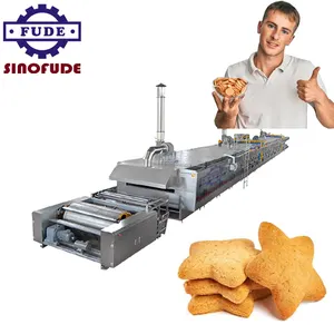 SINOFUDE high quality full automatic bakery biscuit and cookies making machine complete production line