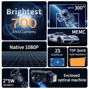 YDH-T2 2025 Sản Phẩm Mới Hot Bán 1080P S11 Đầy Đủ HD <span class=keywords><strong>LCD</strong></span> Kỹ Thuật Số TV Cinema Video Chiếu Hội Nghị Ngoài Trời Thông Minh Chiếu 4K - Product Image 2