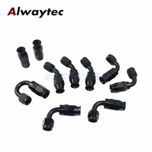 Raccord AN6 en alliage, adaptateur de raccordement rapide pour tuyau, joint rotatif fileté pour huile et <span class=keywords><strong>carburant</strong></span>, extrémité de tuyau en caoutchouc à 0, 45, 90 degrés - Product Image 5