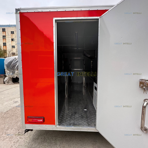 Cocina Móvil sobre Ruedas, Remolque de Comida Totalmente Equipado para Hot Dogs, Snacks y Papas Fritas, Uso Comercial, Carrito de Bar Exterior de Acero Galvanizado - Product Image 2