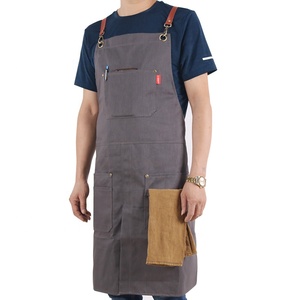 CHANGRONG Tablier de cuisine personnalisé unisexe Durable Denim jambe fendue sans manches Outil de nettoyage pour hommes femmes Cuisine unisexe - Product Image 2