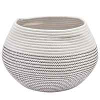 Panier de rangement rond en corde de coton tressée MIXWARES, écologique, pour chambre, salon et jouets