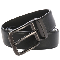 Ceinture classique pour homme en cuir de vachette de deuxième couche avec boucle à ardillon LY35-4027-3