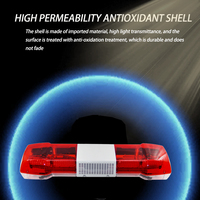 Barre lumineuse d'avertissement LED rouge de 48 pouces 12V/24V pour ambulance, véhicule d'urgence, voiture avec klaxon
