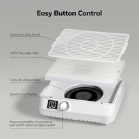 Aspirateur de poussière pour salon de manucure à faible bruit 4500 tr/min avec filtre remplaçable et fonction silencieuse