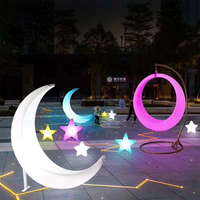 Lampe led imperméable en forme de demi-lune, luminaire décoratif d'extérieur, éclairage de paysage, idéal pour un jardin, une pelouse ou un parc