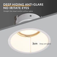 Le plafond en aluminium blanc anti-éblouissant profond de logement moderne a mené Downlight enfoncé