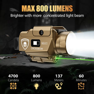 WARRIORLAND luce universale <span class=keywords><strong>Laser</strong></span> Combo raggio verde e luce tattica a LED torcia elettrica ricaricabile USB display a schermo batteria - Product Image 5