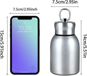 Bouteille d'eau isotherme 10 oz, petite bouteille d'eau en acier inoxydable, réutilisable, thermique en métal - Product Image 5