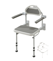 Siège de douche mural pliable en acier inoxydable moderne, antidérapant, gain de place, pour seniors et hôtels – Nouveauté 2026, Vente Flash