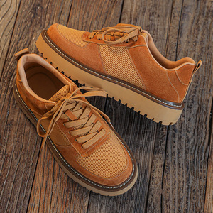 รองเท้าบู้ทผ้าตาข่ายของผู้ชายแบบย้อนยุค, รองเท้าบู้ททำงานกลางแจ้งสไตล์อังกฤษยาวครึ่งน่อง2025 - Product Image 3