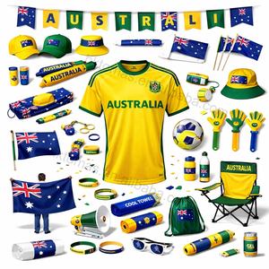 Fan Souvenirs <b>Gift</b> <b>Set</b> Custom Soccer Jersey Scarf Bucket Hat Hand Flag Supporter Kit for Match Day Stadium Events - Product Image 3