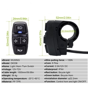 Kit de conversión de litio Ebike 30A, kit de controlador de tres modos con juego de luces, pantalla S900, interruptor bifunción de luz de bocina - Product Image 3
