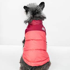 Designer Marca Luxo Impresso Dog Vest Algodão Roupas Inverno Quente e Impermeável Dog Down Jacket Vest Dog Vestuário Inverno - Product Image 4