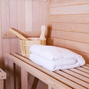 Sauna de madera de diseño de lujo, Sauna Exterior con estufa de leña - Product Image 4