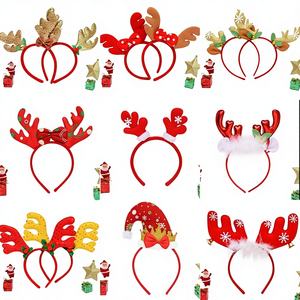 Nuevas Decoraciones Navideñas de Algodón, Sombreros de Disfraces para Niños y Adultos, Diademas Festivas para Todos - Product Image 1