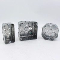Boîte de jonction électrique carrée en acier galvanisé 2-1/8'' 4'' pour extérieur, protection IP65