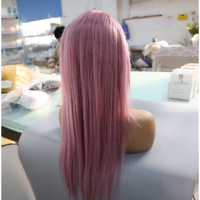Perruques Premium en Cheveux Humains Européens Remy, Sans Colle, Transparentes pour Base en Dentelle, Densité 180%, pour Lace Front, Longues, Lisses, Naturelles