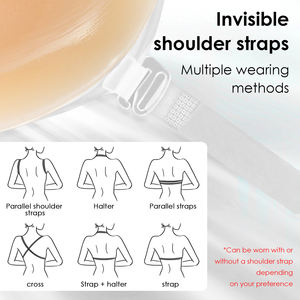 透明ブラシリコーンジェルブラ自己接着性再利用可能 - Product Image 4