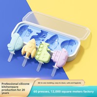 Moule à glaces et sucettes en silicone de qualité alimentaire en forme de voiture avec couvercle, récipient DIY pour bâtonnets de gelato et friandises glacées YH1155