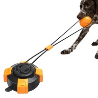 Jouet à mâcher pour chien en plastique avec ventouse, corde de traction, balle de jeu de la corde pour chiens d'intérieur et d'extérieur
