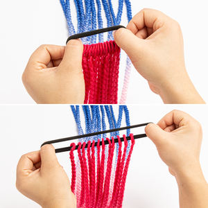 Caja colorida Extensiones <span class=keywords><strong>de</strong></span> cola <span class=keywords><strong>de</strong></span> caballo Cola superior falsa <span class=keywords><strong>con</strong></span> banda elástica <span class=keywords><strong>de</strong></span> goma Trenzado Pieza <span class=keywords><strong>de</strong></span> cabello Pigtail sintético - Product Image 3