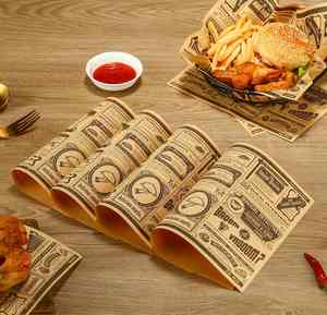 Papier d'emballage alimentaire personnalisé recyclable, papier d'emballage alimentaire résistant à la graisse, papier pour hamburgers, sandwichs, restauration rapide - Product Image 5