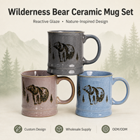 Tasses en céramique vintage irrégulières pour souvenirs touristiques américains, mugs à café et à lait avec bord doré, personnalisables ODM, vente en gros