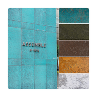 Nouveau panneau de ciment en Fiber de bleu de mer profond crème de grès doré couleurs de revêtement vertical revêtement de panneau de ciment pour toile de fond de magasin