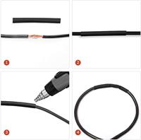 Tube thermorétractable double paroi en polyoléfine imperméable Deem, isolant électrique en PE, gaine de câble à double manchon avec colle