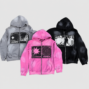 Fabricante de sudaderas con capucha estilo streetwear OEM, sudadera con capucha vintage con cremallera, algodón grueso, diseño con estampado de logotipo extragrande, sudadera con capucha para hombre de alta calidad - Product Image 1