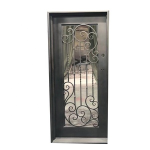 Puerta de entrada de hierro forjado de nuevo diseño, rotura térmica - Product Image 4