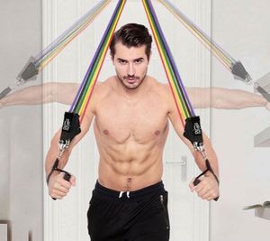 Juego de 11 Bandas Elásticas de Resistencia de Látex Natural, Duraderas y Portátiles, para Ejercicio Físico, Gimnasio, Entrenamiento - Product Image 4