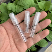 Flacon pulvérisateur de parfum en verre rechargeable de 2 ml, 3 ml, 5 ml, 10 ml, mini atomiseur avec échelle graduée, tube d'échantillon cosmétique
