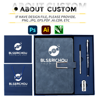 Coffret cadeau de carnet de notes personnalisé et personnalisé Carnet de notes A5 avec stylo Cadeaux d'affaires promotionnels Bloc-notes avec logo