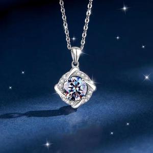 Unisex 925 Silver Destiny Halskette mit 1CT VVS1 Moissan ite Anhänger Zertifikat für Männer und Frauen enthalten - Product Image 2