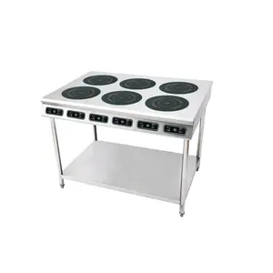 Freestanding induction cooker with 2/4/6 burners restaurant kitchen induction hob