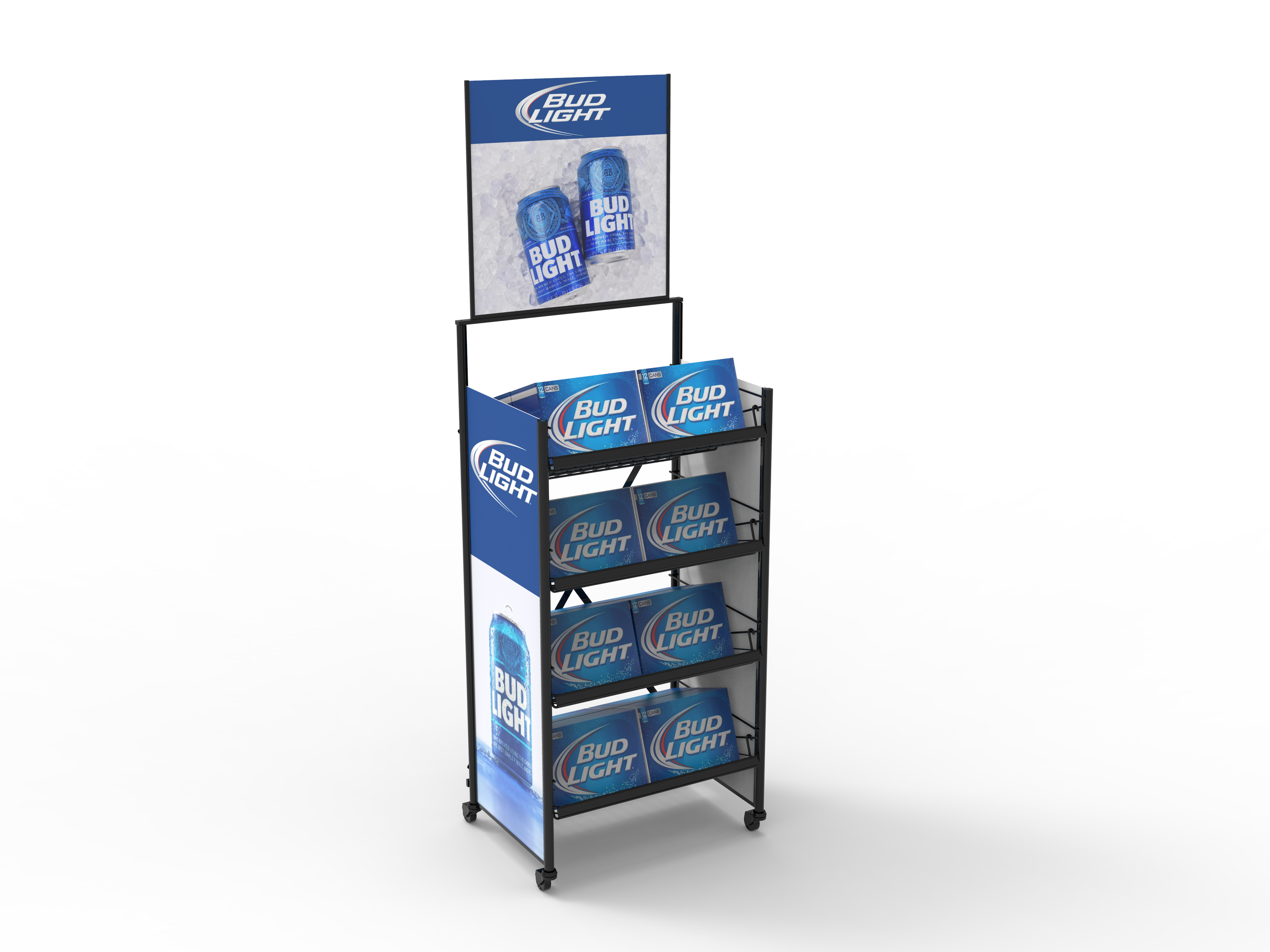 Customized Metal Display Stand Beer Display Rack Shelf for Supermarket & Retail Store — view 4