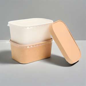 โรงงานขายส่งบรรจุภัณฑ์ชามสลัดกระดาษแบบใช้แล้วทิ้ง ชามอาหารทรงสี่เหลี่ยมสำหรับซื้อกลับบ้าน คุณภาพมาตรฐานอาหาร รับผลิตตามสั่ง - Product Image 6