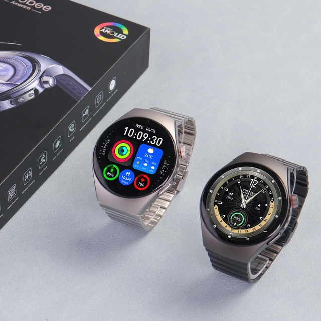 SK45 Pro New Smart Watch 5 1.53 AMOLED Screen Silica Gel 3 Straps Waterproof IP68 BT Call Wireless Charging High Quality Kalobee