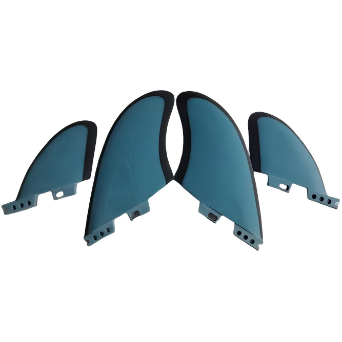Blue quad fin set