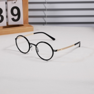 Montures de lunettes rondes à monture complète unisexe, anti-lumière bleue, légères, bicolores, correction de la vision, adultes, toutes formes de visage - Product Image 3