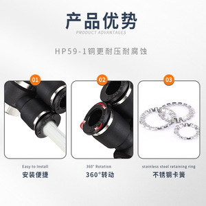 <b>Quick</b> Coupler Plastic Pneumatic Fitting 1/4 Inch Threaded <b>Connector</b> For Air Hose System - Product Image 3