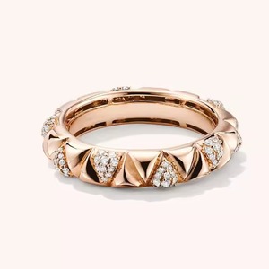 Certified VVS Handmade Solid 14k 18k Gold Diamond Engagement <b>Ring</b> for Women Stainless Steel Jewelry - Product Image 4