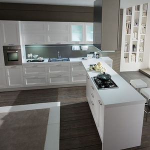 Armoire de cuisine moderne stratifié, en grain noir, nouveau meuble - Product Image 4